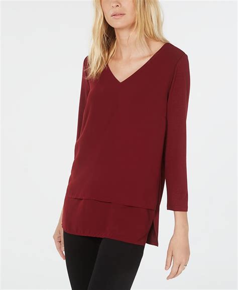 michael kors blouse price|Michael Kors layered look top.